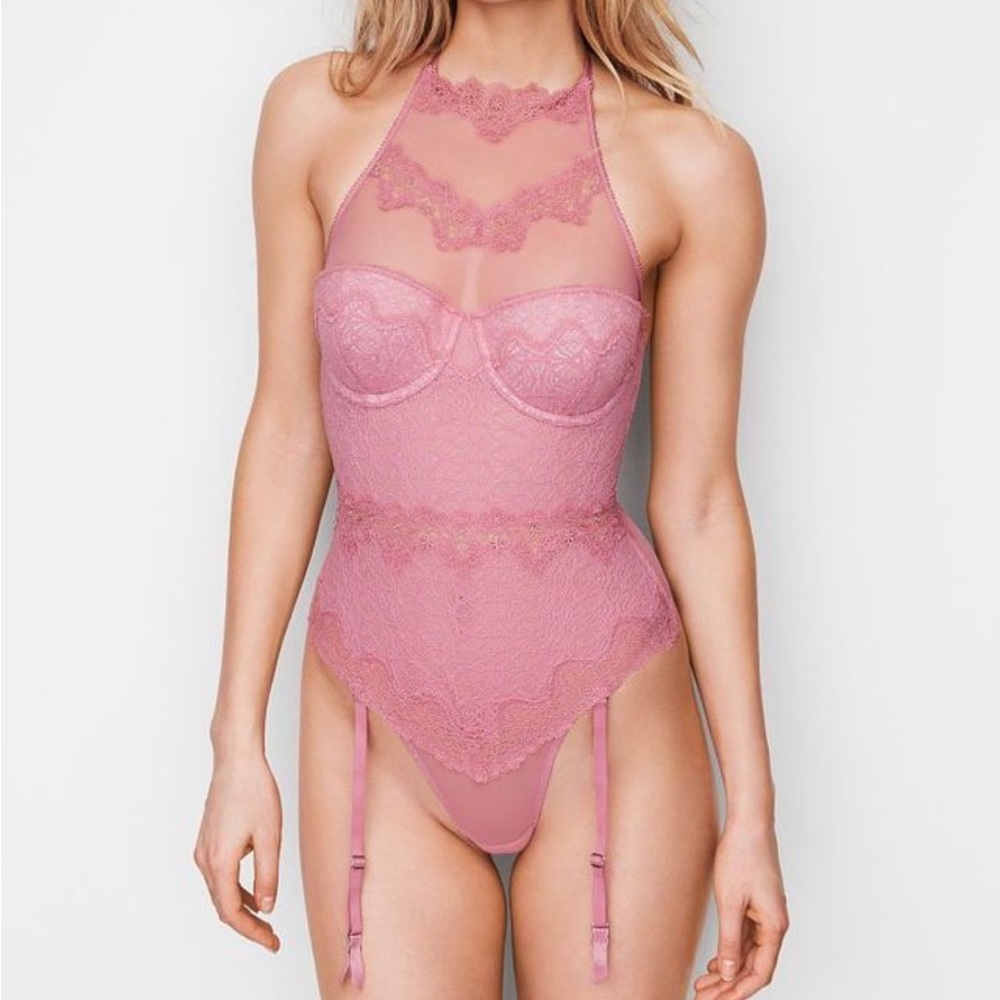 Victoria's Secret Chantilly Lace High-neck Teddy